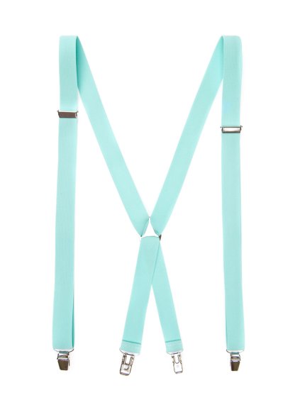 Světle mátové šle s kovovým středem