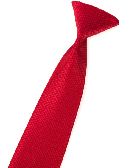Červená dětská kravata s hadí strukturou
