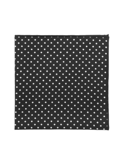 Černý bíle puntíkovaný kapesníček