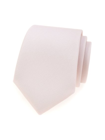Světle pudrová matná kravata