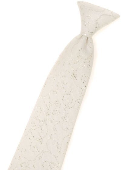 Smetanová dětská kravata se vzorem