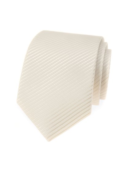 Smetanová kravata s proužky