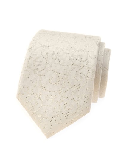 Smetanová kravata se vzorem