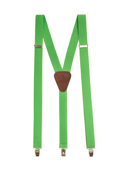 Zelené šle s hnědým středem