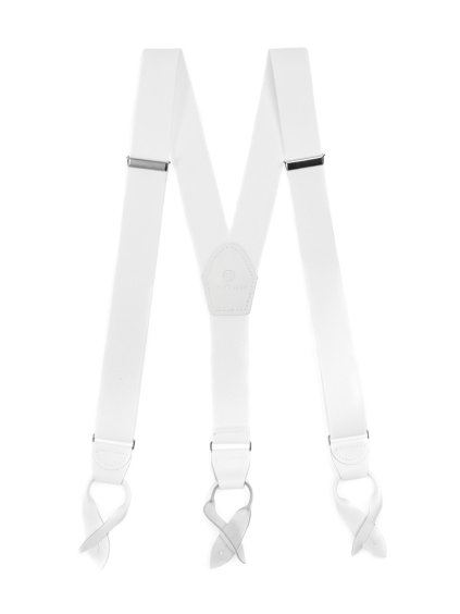 Bílé šle s bílým středem