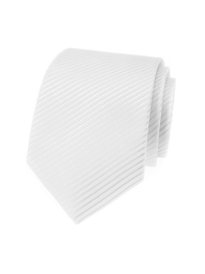 Bílá kravata s proužky
