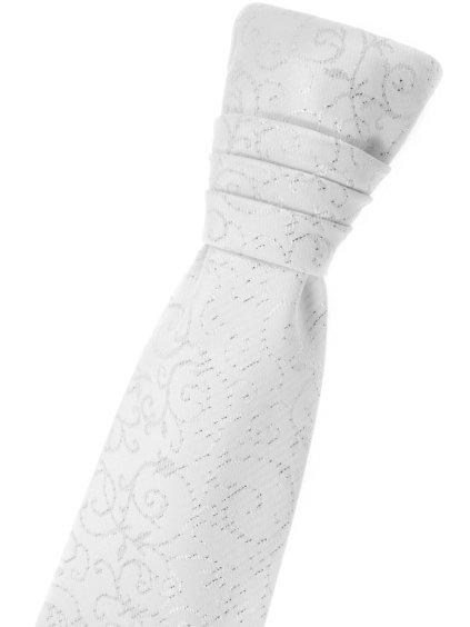 Bílá dětská regata se třpytivým vzorem + kapesníček