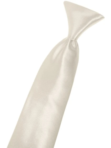 Světle smetanová chlapecká jemně lesklá kravata