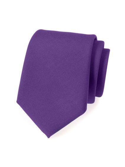 Fialová luxusní matná kravata