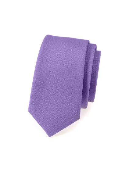 Lila luxusní slim kravata