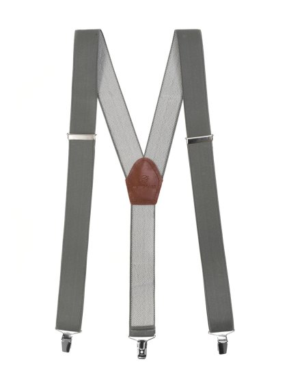 Grafitové široké šle s hnědým středem