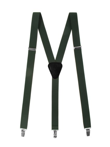 Tmavě zelené šle s černým středem