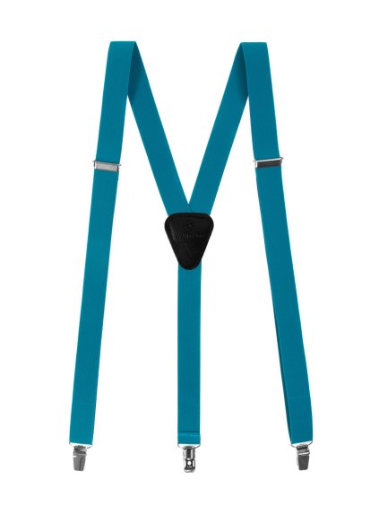 Sytě tyrkysové šle s černým středem