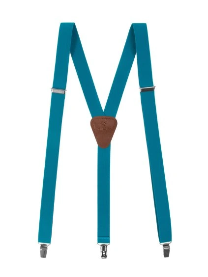 Sytě tyrkysové šle s hnědým středem