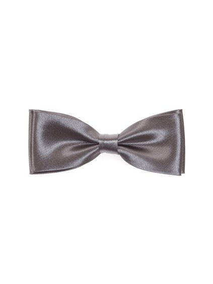 Grafitový lesklý předvázaný motýlek