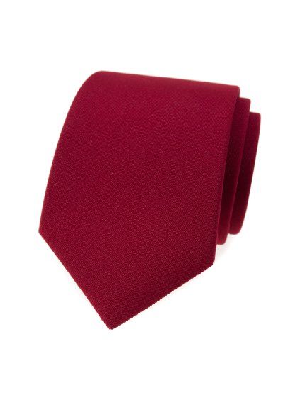 Bordó matná jednobarevná luxusní kravata