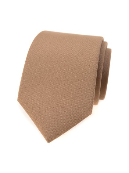 Světle hnědá matná luxusní kravata
