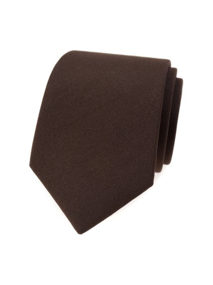 Hnědá matná luxusní kravata