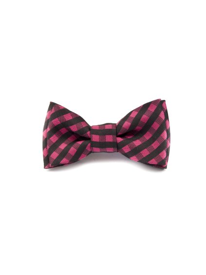 Fuchsiový dětský motýlek s mřížkou