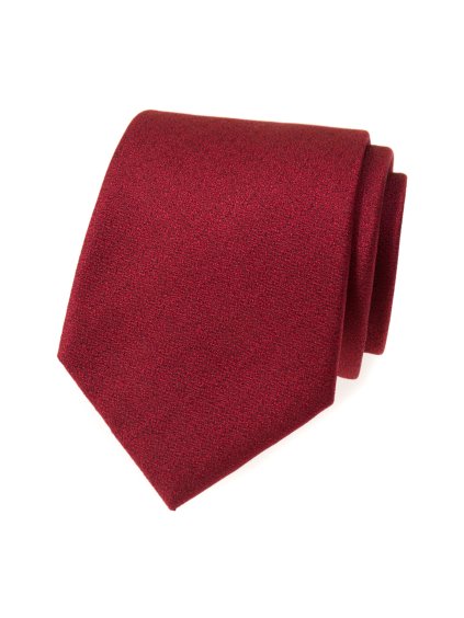 Vínová hedvábná pánská kravata