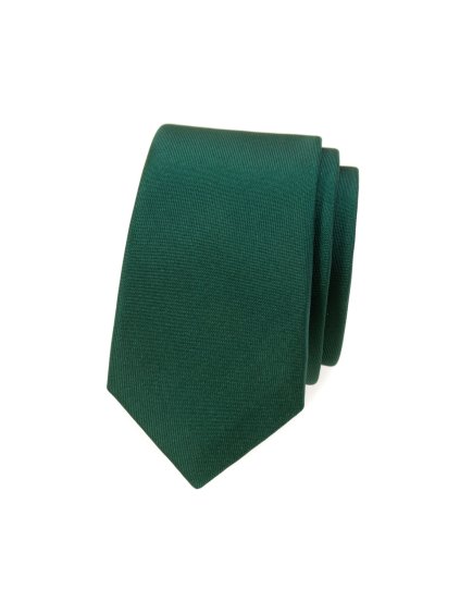 Zelená matná pánská slim kravata