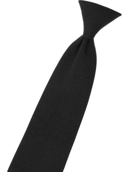 Černá matná dětská kravata na gumičku (44 cm)