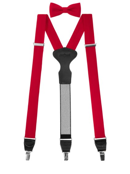 Sytě červená pánská sada – černý střed