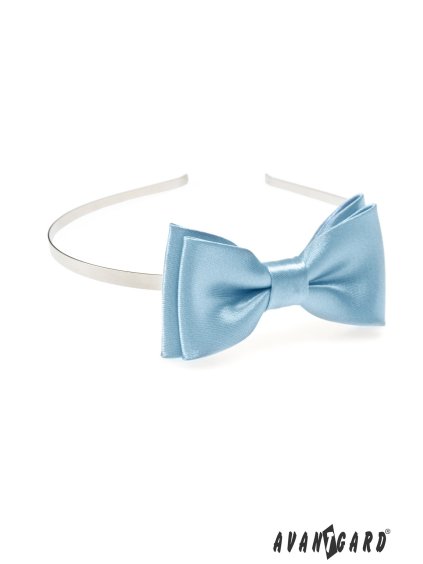 Světle modrá čelenka s motýlkem
