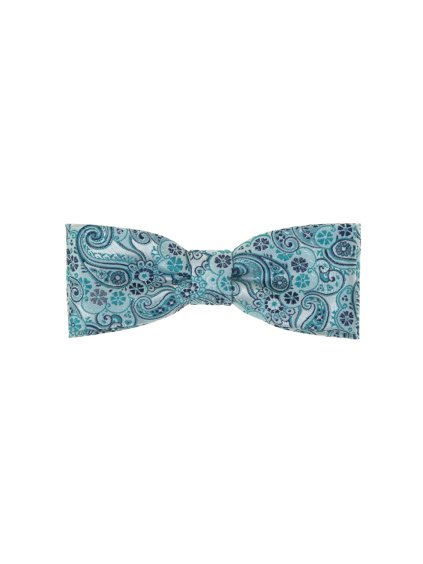 Tyrkysový pánský motýlek se vzorem