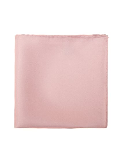 Pudrový hedvábný kapesníček do saka