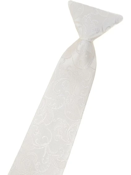 Smetanová dětská kravata na gumičku se vzorem