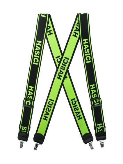 Černé pánské kšandy s černým středem – Hasiči