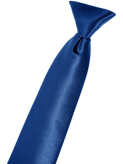 Modrá lesklá dětská kravata na gumičku