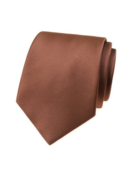 Hnědá luxusní pánská kravata
