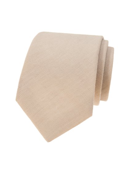 Ivory lněná pánská kravata