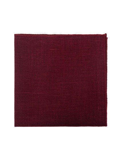 Vínový lněný kapesníček do saka