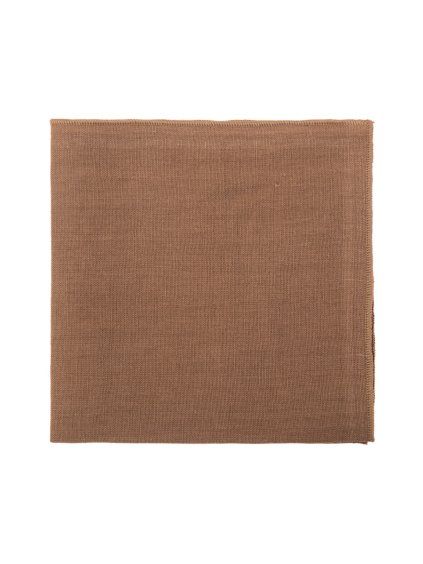 Béžový lněný kapesníček do saka