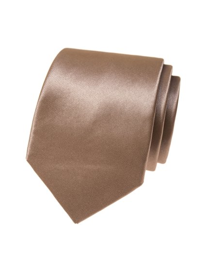 Béžová lesklá pánská kravata