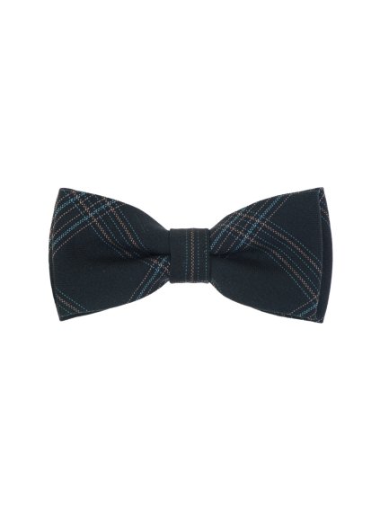 Tmavě modrý károvaný pánský motýlek