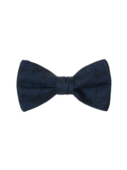 Tmavě modrý hedvábný vázací motýlek