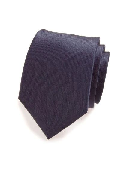Navy modrá matná kravata_