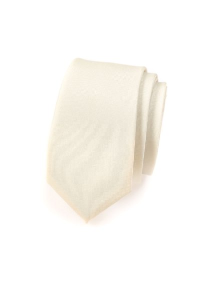 Smetanová SLIM matná kravata