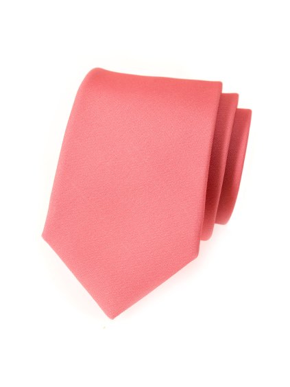 Korálová kravata bez vzoru