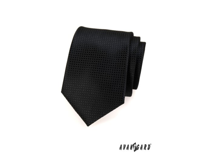 Černá kravata s mřížkou_