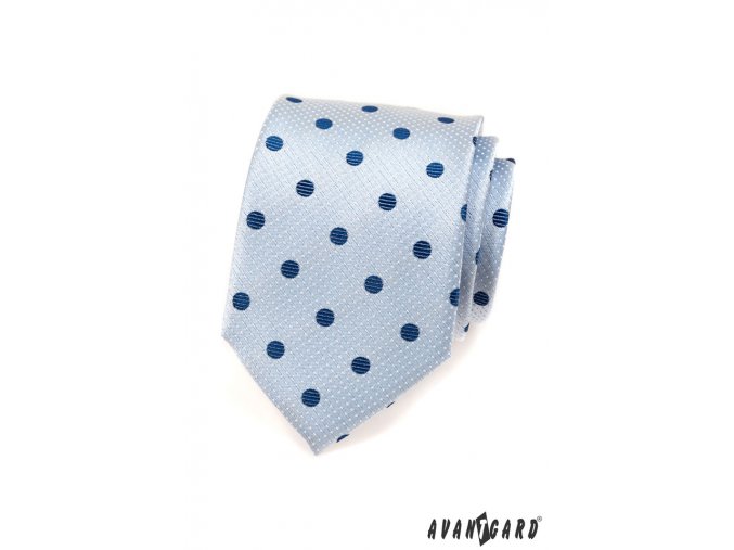 Světle modrá kravata s puntíky
