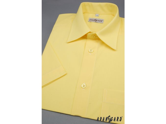 Žlutá pánská košile, kr. rukáv, 351-24 V24_