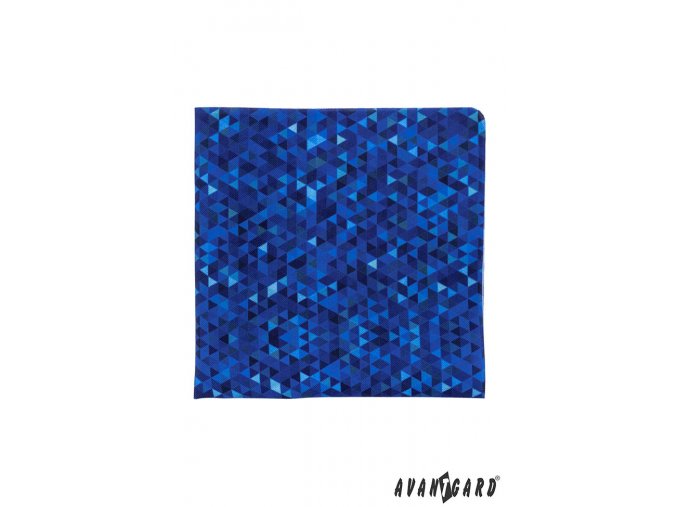 Modrý kapesníček s mozaikovým vzorem