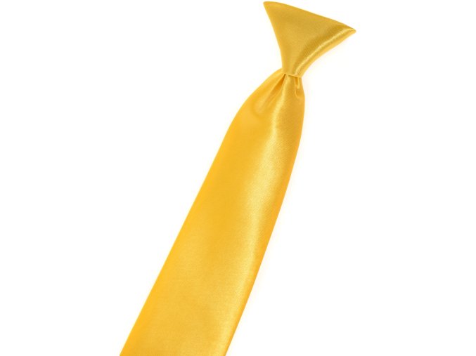 Žlutá lesklá dětská kravata