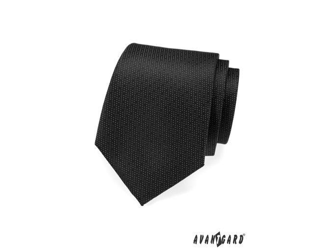 Černá velmi jemně tečkovaná kravata