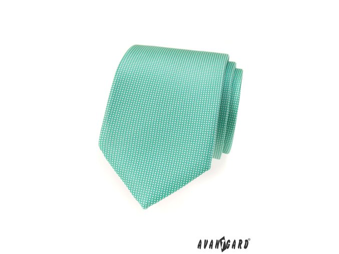 Zářivě mátová luxusní vzorkovaná kravata